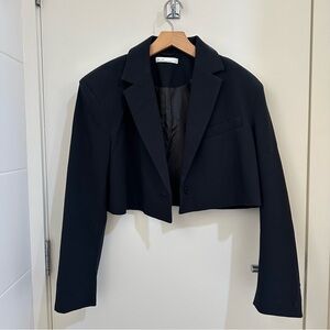 Cropped Black Women's Blazer